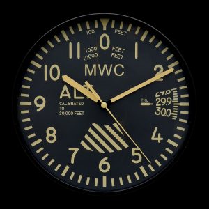 MWC Limited Edition Altimeter Wall Clock mit Retro Pattern Dial and