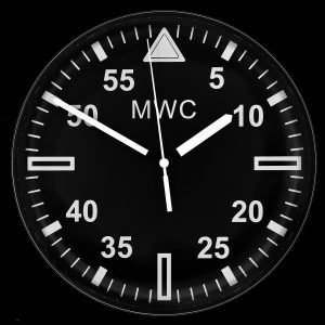 Militär Pattern 22.5 cm (approx 9″) Wall Clock mit Sweeping Second