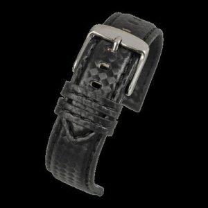 22mm Premium Black Carbon Fibre Uhr Strap mit Matching