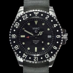 MWC roestvrij staal GMT (Dual Time Zone) Militäruhr mit – NATO-Armband