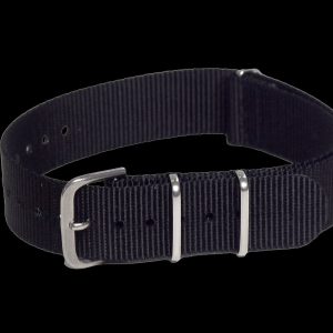 18mm Black NATO Militäruhr Strap mit Matt Stainless Fasteners