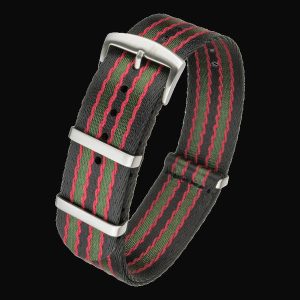 Superior 20mm Black, Red and Olive Green NATO Militär Horlo
