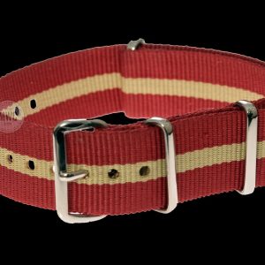 20mm Red and Sand NATO Militäruhr Strap