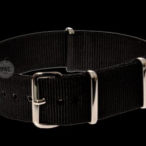 22mm Black NATO Militäruhr Strap