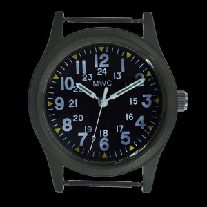 Classic 1960s/70s US Pattern Olive Drab Vietnam Uhr on Olive – Grün