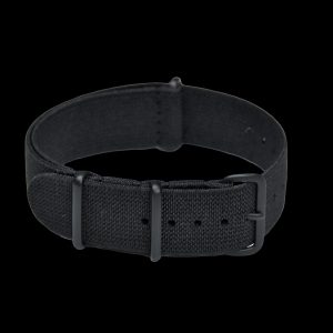 20mm Elasticated Black NATO Militäruhr Strap mit PVD Buckles