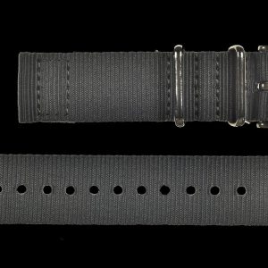 2 Piece 22mm Grey NATO Militäruhr Strap in Ballistic Nylon mit – Grau