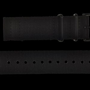 2 Piece 20mm PVD Black NATO Militäruhr Strap in Ballistic Nylon