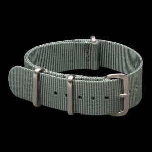 18mm Gray NATO Militär Militäruhr Strap mit Stainles