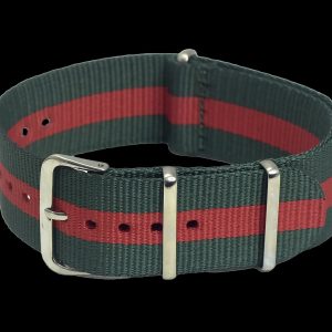 22mm Green and Red NATO Militäruhr Strap