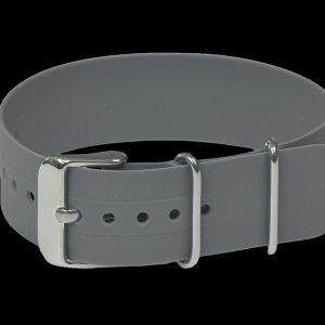 18mm Grey Silicone/Rubber NATO Militäruhr Strap