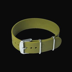 18mm Olive Green Silicone/Rubber NATO Militäruhr Strap