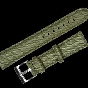 24mm Olive Green Sailcloth CORDURA® Uhrstrap – Authentie