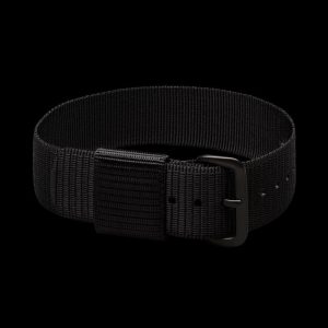 18mm 1980s U.S Pattern Black Militäruhr Strap mit PVD Steel