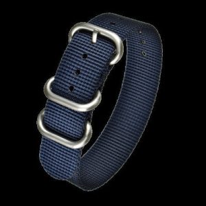 20mm Navy Blue Zulu Ballistic Nylon Pattern Militäruhr