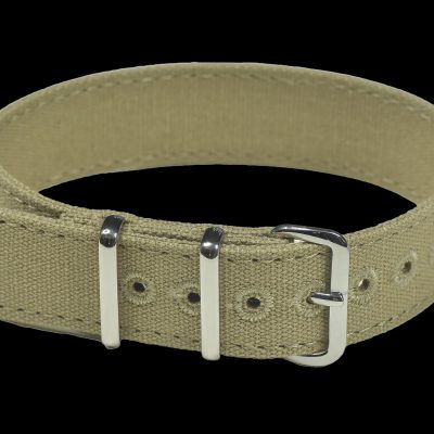 Retro Pattern 18mm Canvas Militäruhr Strap in Khaki