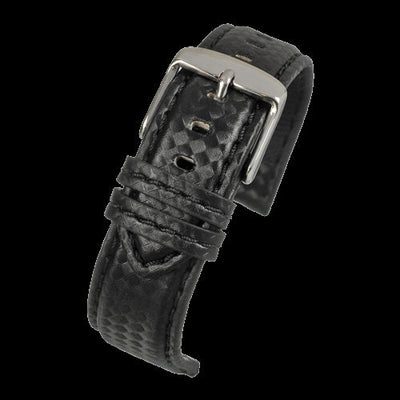 20mm Premium Black Carbon Fibre Uhr Strap mit Matching