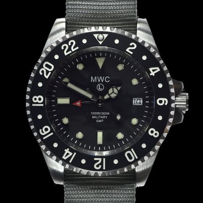 MWC roestvrij staal GMT (Dual Time Zone) Militäruhr mit – NATO-Armband