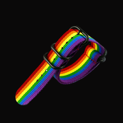 24mm LGBT Rainbow Zulu NATO Militäruhr Strap in Ballistic Nylon