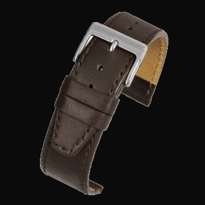 18mm High Quality Brown Calf Leather Uhr Strap mit Soft Nubuck