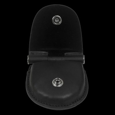 Superior Quality Black Calf Leather Pocket Uhr Case