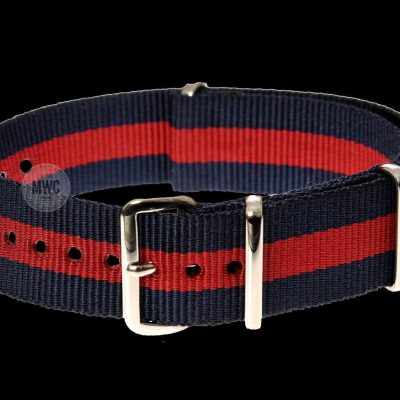 22mm Red and Navy NATO Militäruhr Strap