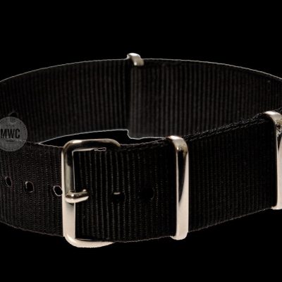 22mm Black NATO Militäruhr Strap