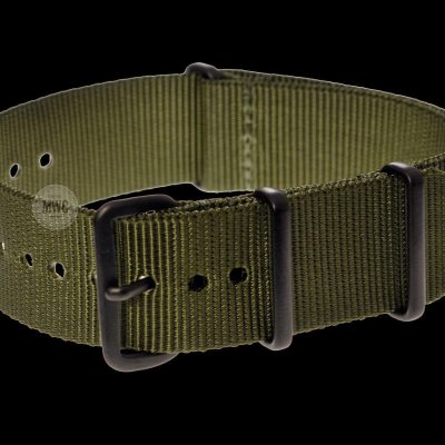 22mm Olive NATO Militäruhr Strap mit Covert Non Reflective