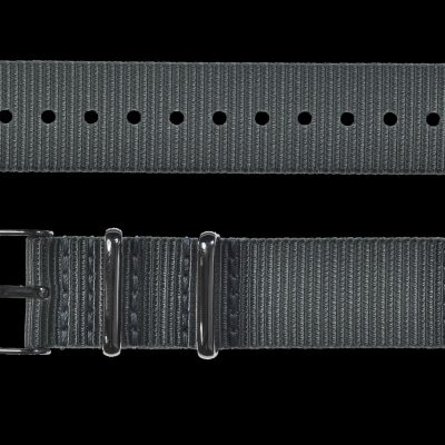 2 Piece 18mm Grey NATO Militäruhr Strap in Ballistic Nylon mit – Grau