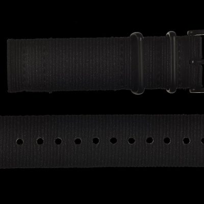 2 Piece 20mm PVD Black NATO Militäruhr Strap in Ballistic Nylon