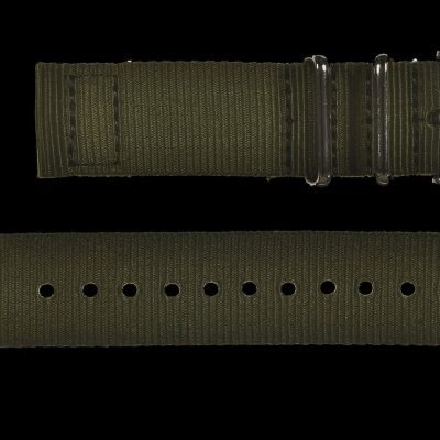 2 Piece 18mm Olive NATO Militäruhr Strap in Ballistic Nylon – Grün
