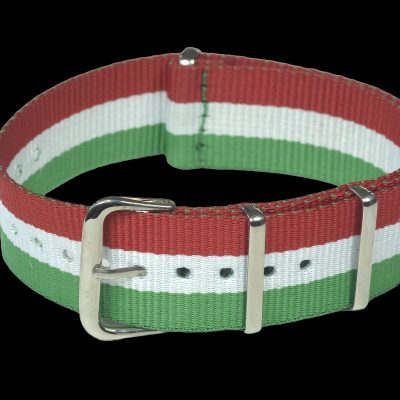 Italy 22mm „Red, White and Green“ NATO Militäruhr Strap