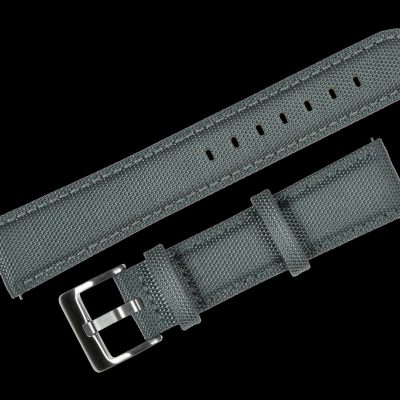 24mm Grey Sailcloth CORDURA® Uhrstrap