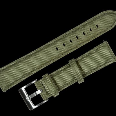 22mm Olive Green Sailcloth CORDURA® Uhrstrap – Authentie