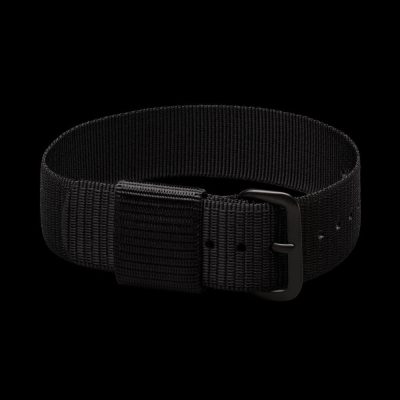 18mm 1980s U.S Pattern Black Militäruhr Strap mit PVD Steel